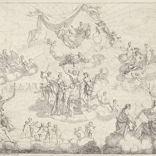 Huwelijk van Bacchus, Gerard Melder, 1725 Rijksmuseum