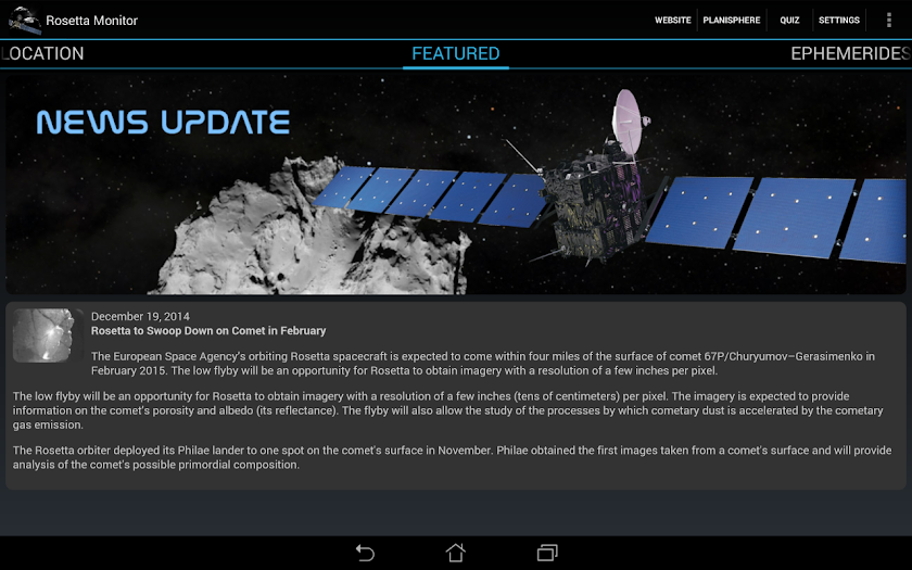 Rosetta Monitor Screen 3