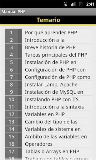 Manual PHP