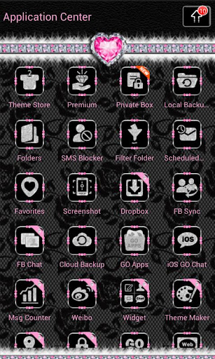 【免費個人化App】Pink Luxury Lace Theme Go SMS-APP點子