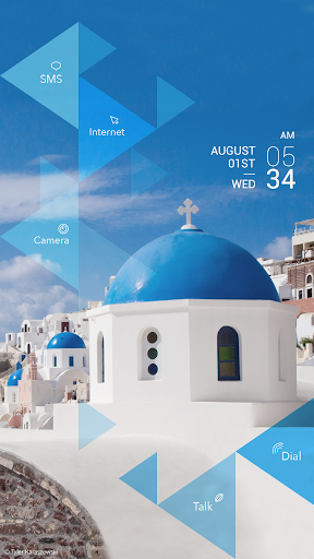 Santorini Buzz Launcher Theme