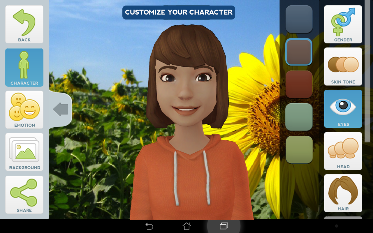 Tellagami - screenshot