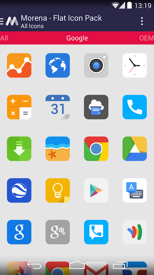Morena - Flat Icon Pack - screenshot