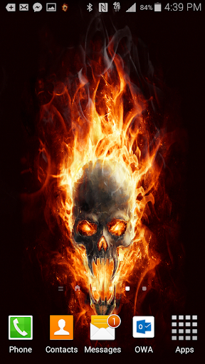 Fire Skull Live Wallpaper