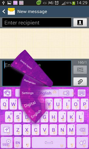 GO Keyboard Purple Keyboard