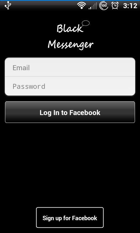 Android application Black for Facebook Messenger screenshort