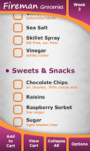Free Download Fireman Diet Shopping List APK