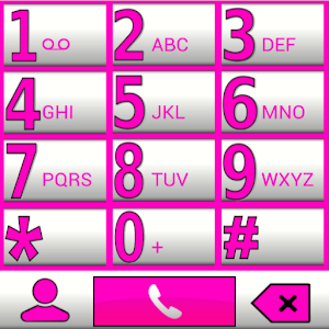 THEME BIG PINK WH FOR EXDIALER