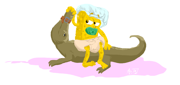 A sponge's childhood