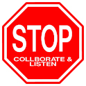 Stop. Collaborate and Listen logo