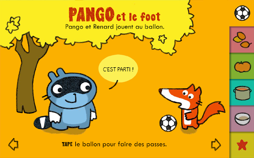 Capture d'ecran de l'application Android Pango plays soccer
