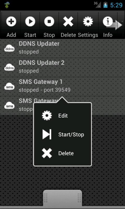 Android application SMS Gateway Ultimate Pro screenshort
