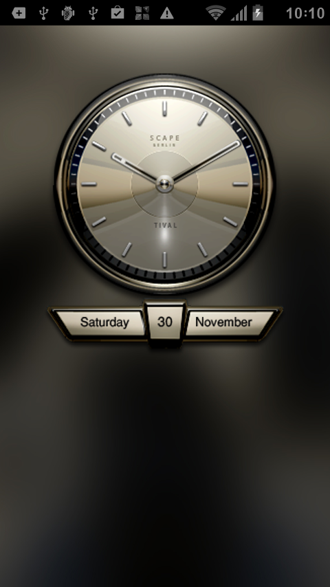 TIVAL Designer Clock Widget Screen 2