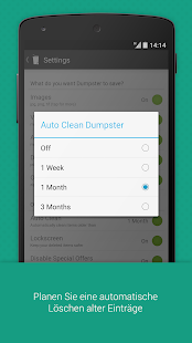 Dumpster Wiederherstellen Data Screenshot