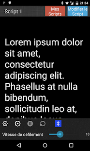 Capture d'ecran de l'application Android Teleprompter Pro