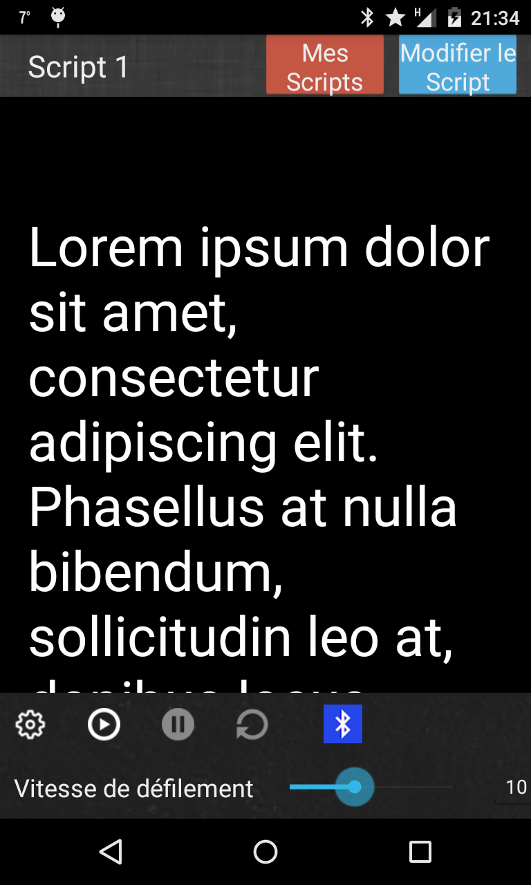 Android application Teleprompter Pro screenshort
