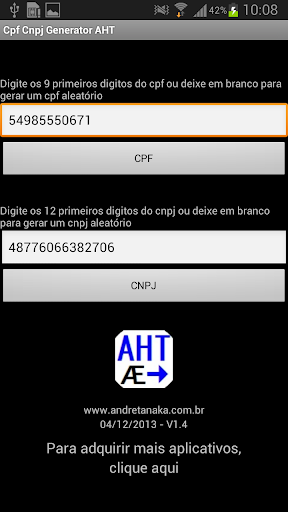 免費下載生產應用APP|Cpf CNPJ Generator AHT FULL app開箱文|APP開箱王