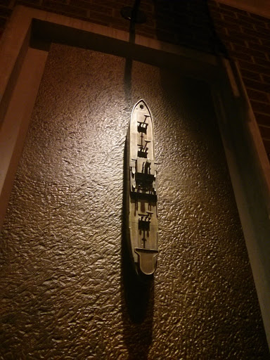 Bronze Ship on the Wall