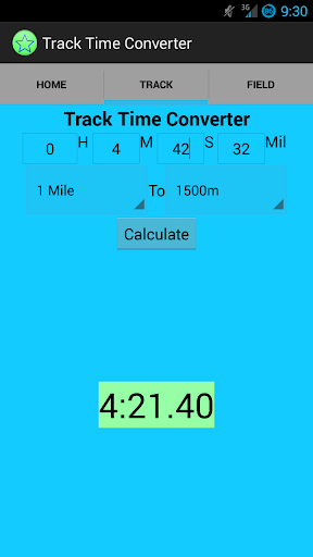 Track and Field Time Converter