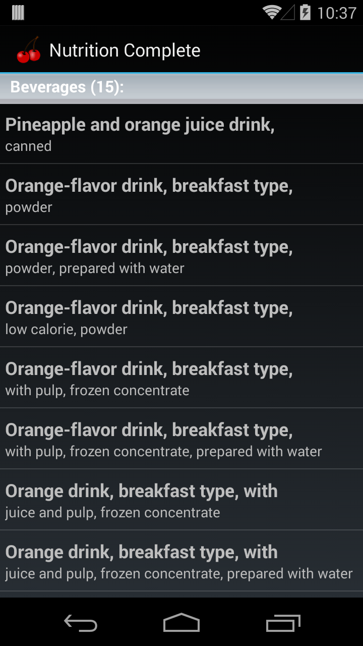 Nutrition Complete Screen 3