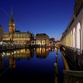Hamburg City Hall by Markus Schuhmacher - City,  Street & Park Night