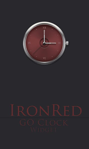 Iron Red - Clock Widget