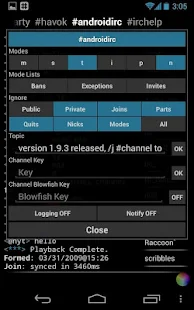   IRC for Android ™- screenshot thumbnail   