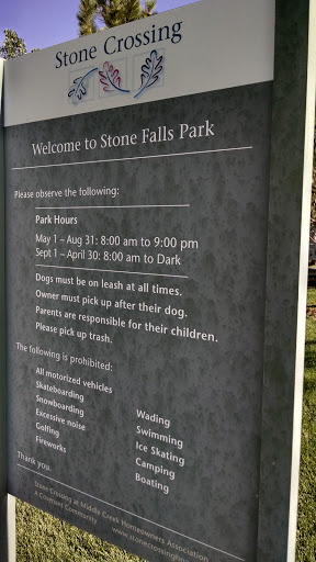 Stone Falls Park At Stone Crossing West Entrance 