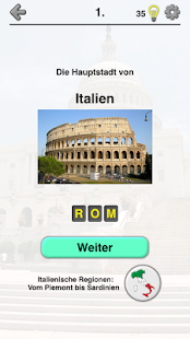 Android-Anwendung Capitals of All Countries in the World: City Quiz Screenshot