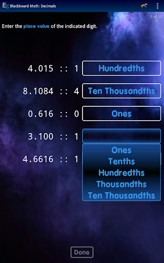 Blackboard Math™ Decimals Demo