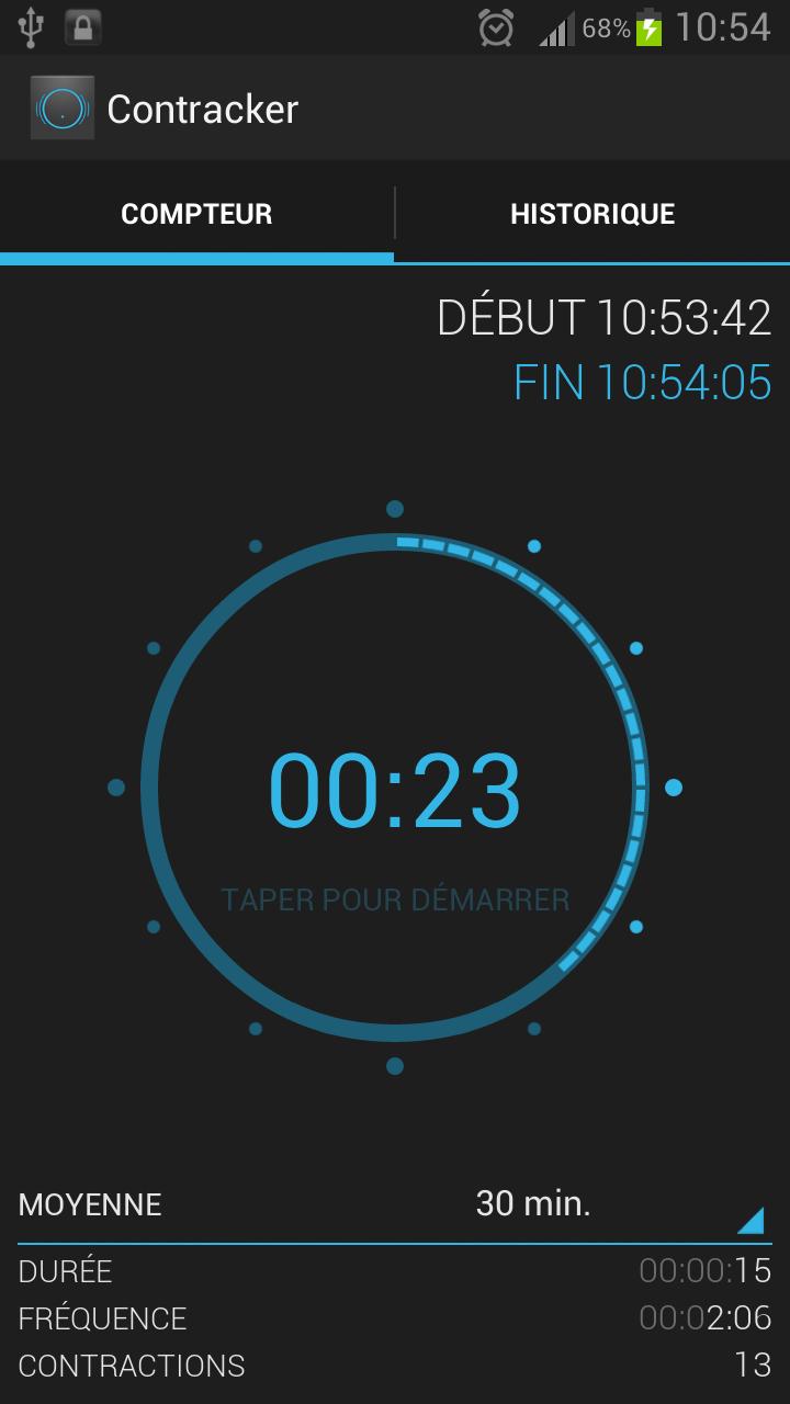 Android application Contracker screenshort