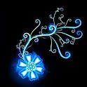 3D blue flower logo