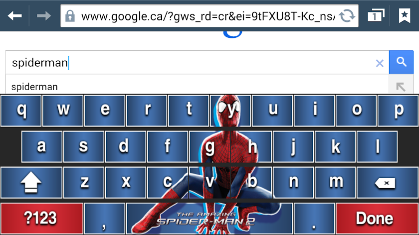 Amazing Spider-Man 2 Keyboard Screen 2