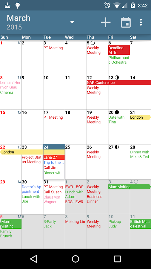 aCalendar Android Calendar Google Play Android 應用程式