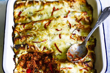 Pork & chorizo enchiladas