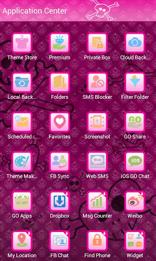 【免費個人化App】Pink Halloween Go SMS Theme-APP點子