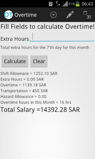 Aramco Overtime Calculator