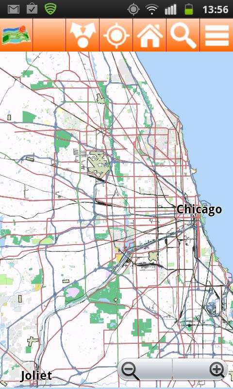 Chicago Offline mappa Map Screen 2