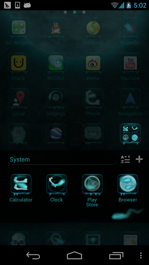 His head GO Launcher Theme - screenshot