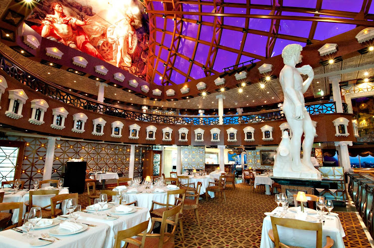Before setting sail on your Carnival Pride cruise, book your reservation at the popular David's Steakhouse.