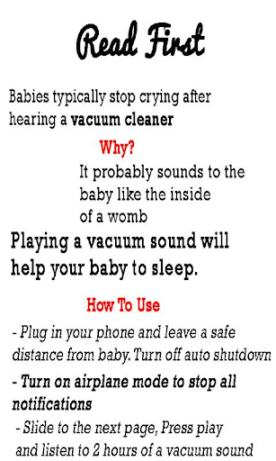 【免費音樂App】Baby Sleep : Vacuum Cleaner-APP點子