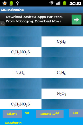 Molecules Memory Game