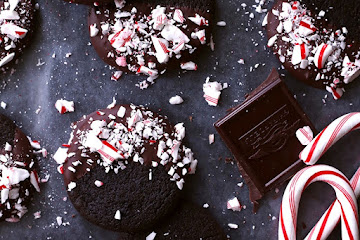 Dipped Chocolate Peppermint Cookies