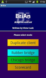BriAn Electronic Bridge Scorer Screenshots 0
