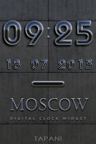 Moscow DIGITAL CLOCK WIDGET