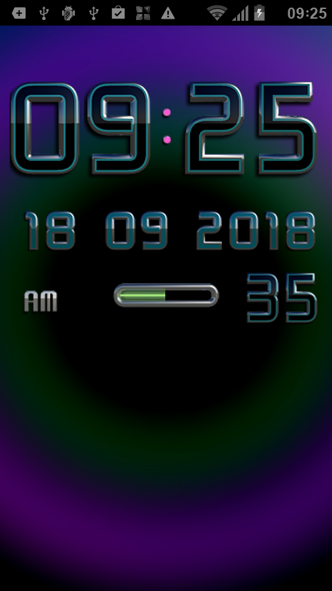 CALAIDEON Digital Clock Widget Screen 2