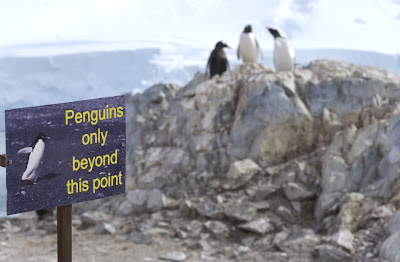 A nice way of telling passengers to keep their distance.