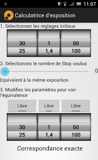 Calculatrice d'exposition Free