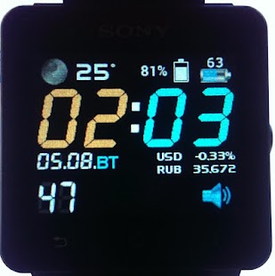 Neon clock for SmartWatch 2 - náhled