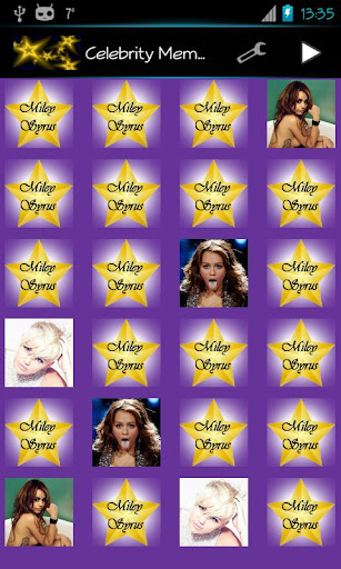 Celebrities Memory Game